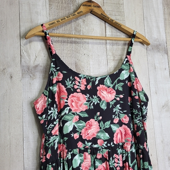 Vintage Jennifer Moore Pink Spaghetti Strap Sundress. Size Medium. Cotton/Rayon - Picture 2 of 13